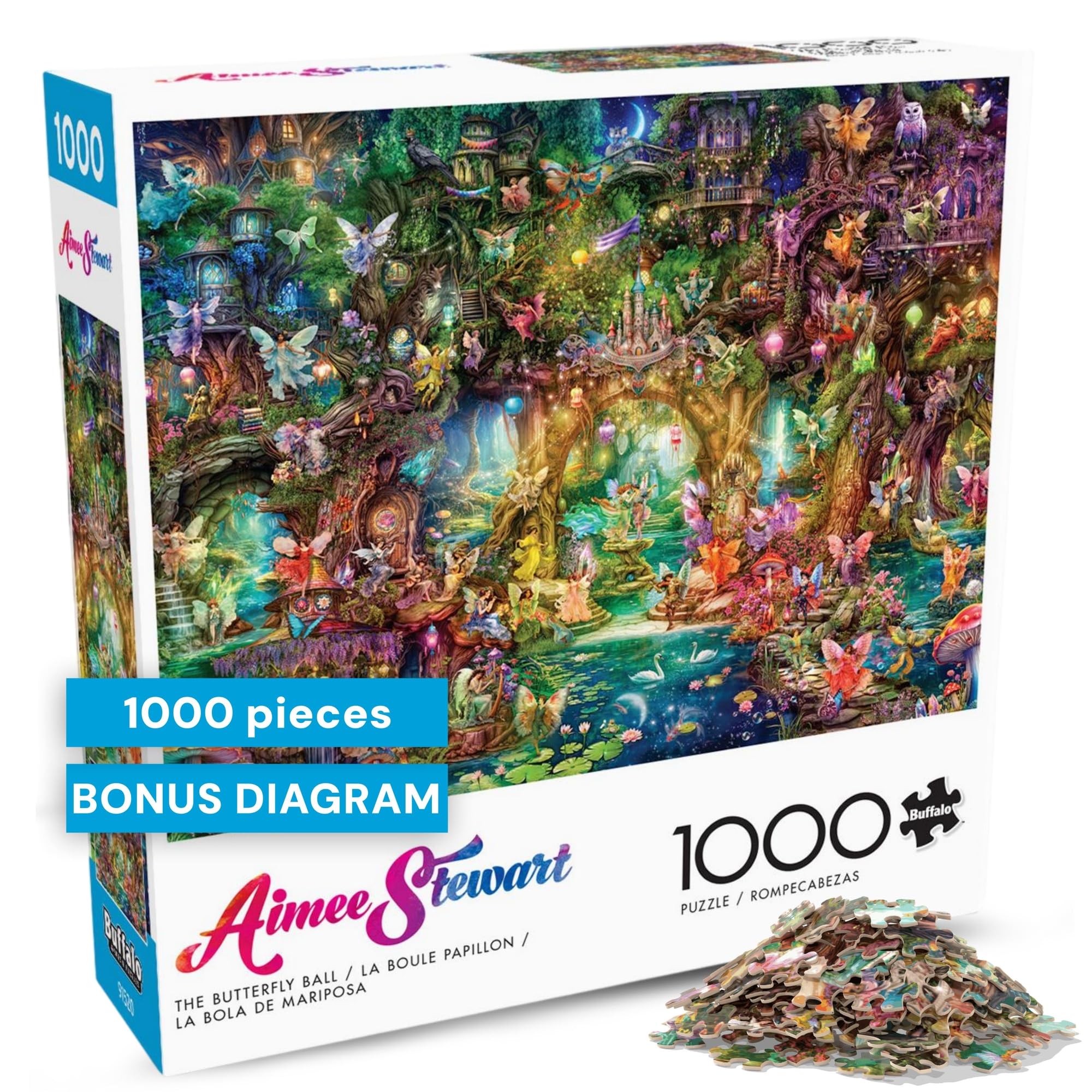 Buffalo Games - Aimee Stewart - The Butterfly Ball - 1000 Piece Jigsaw Puzzle for Adults Challenging Puzzle Perfect for Game Nights - Finished Size 26.75 x 19.75