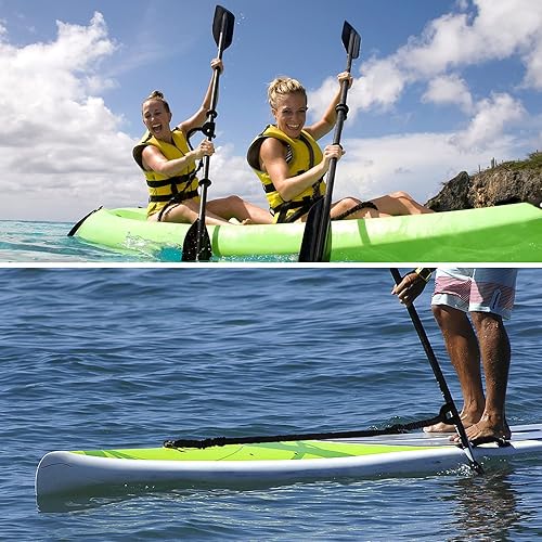 Miniatura 2 de Correa de remo de kayak, 1 paquete de cordón elástico en espiral para kayak, remo, caña de pescar que se extiende hasta 59 pulgadas (negro)