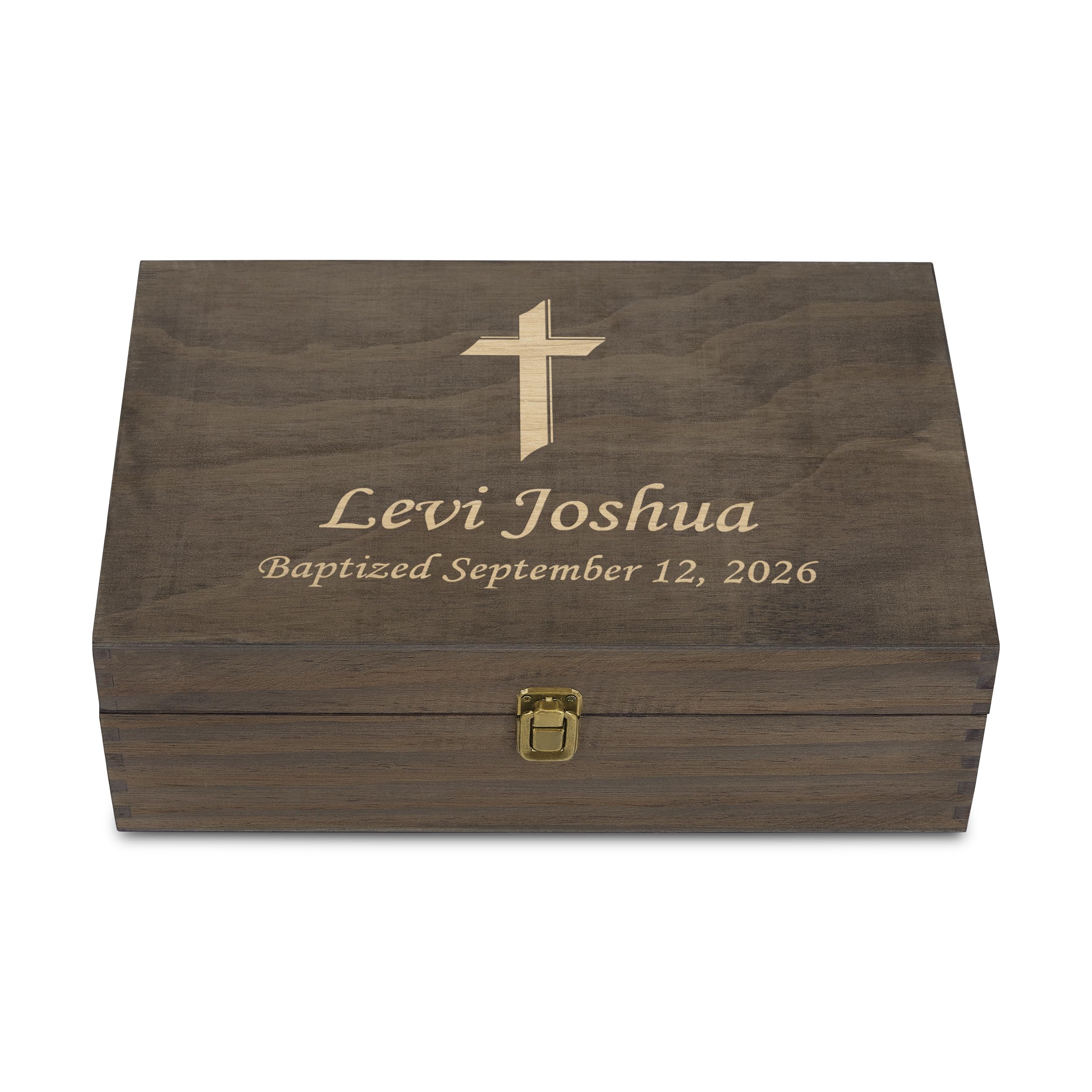 Baptism Gift for Boys &amp; Girls, Personalized Wooden Memory Box