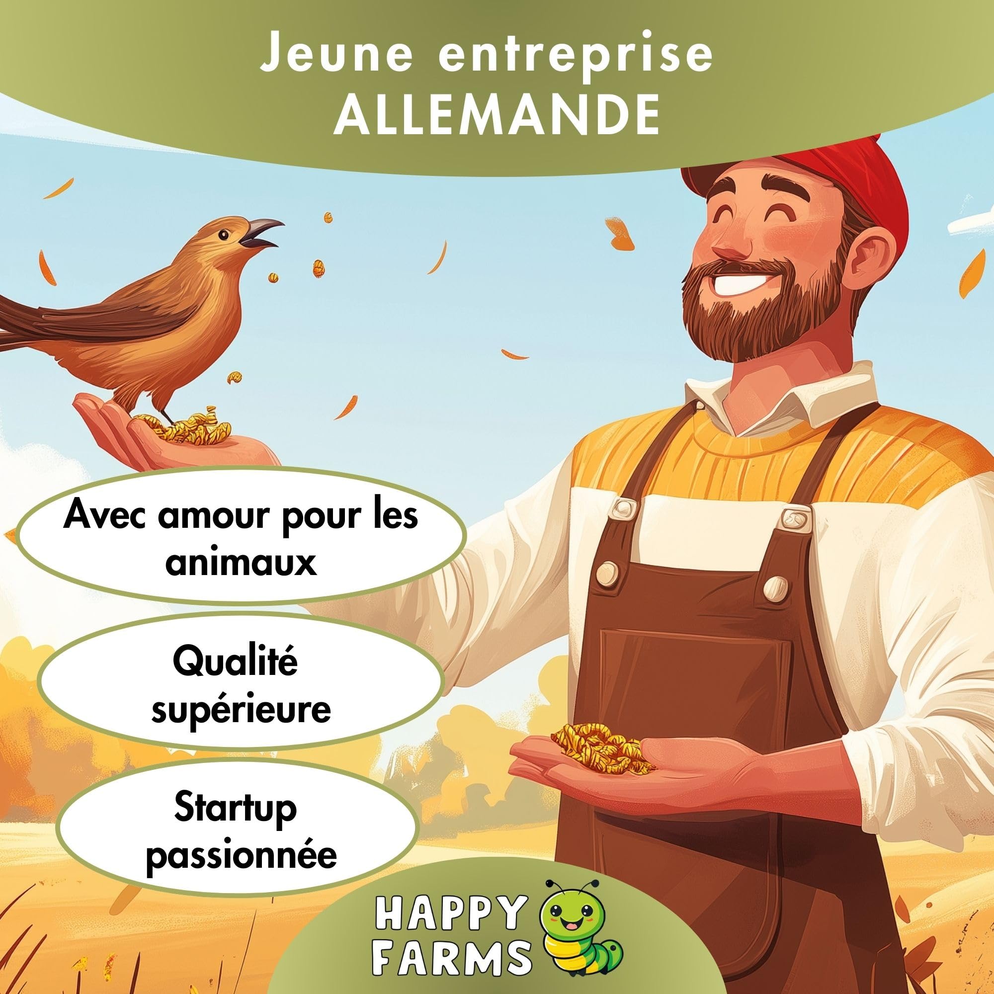 Larves de Mouches Soldats séchées 10 kg – Nourriture Naturelle Riche en protéines et Calcium pour Oiseaux Sauvages et hérissons – Alternative aux vers de Farine