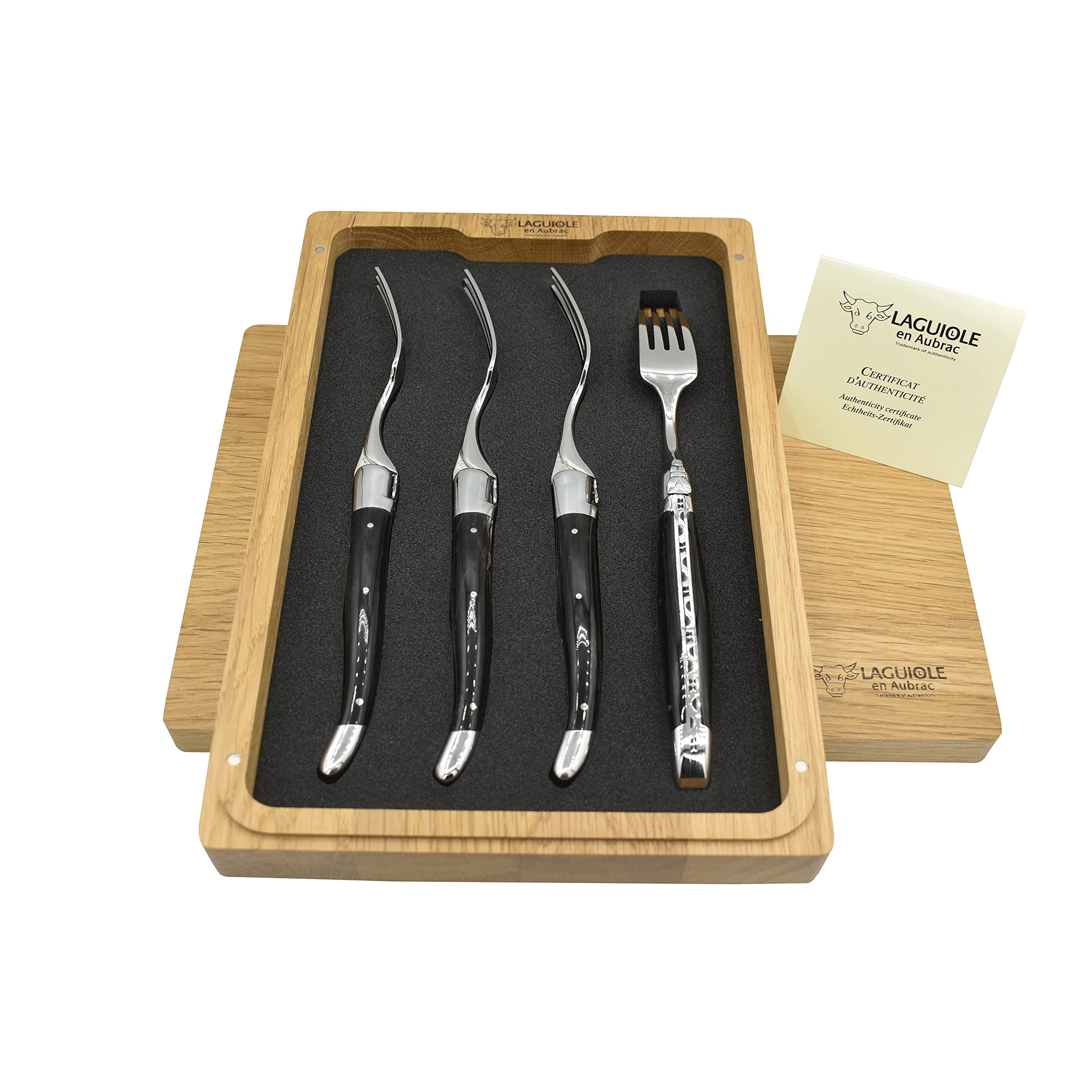 LAGUIOLE en Aubrac バッファローナイフ&フォークペアセット Amazon.co.jp: Laguiole en Aubrac 高級ステンレススチールフォーク4点