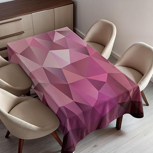 Abstracto Home Decor Mantel by ambesonne, triángulo Entertainment Crystal Diamond monochromic Ilustración de moda, comedor cocina Funda para mesa