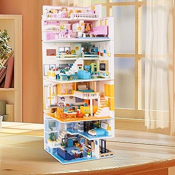 Amazon.co.jp: Hallisun ブロックセット フレンズ 建物 組み立て いぬ