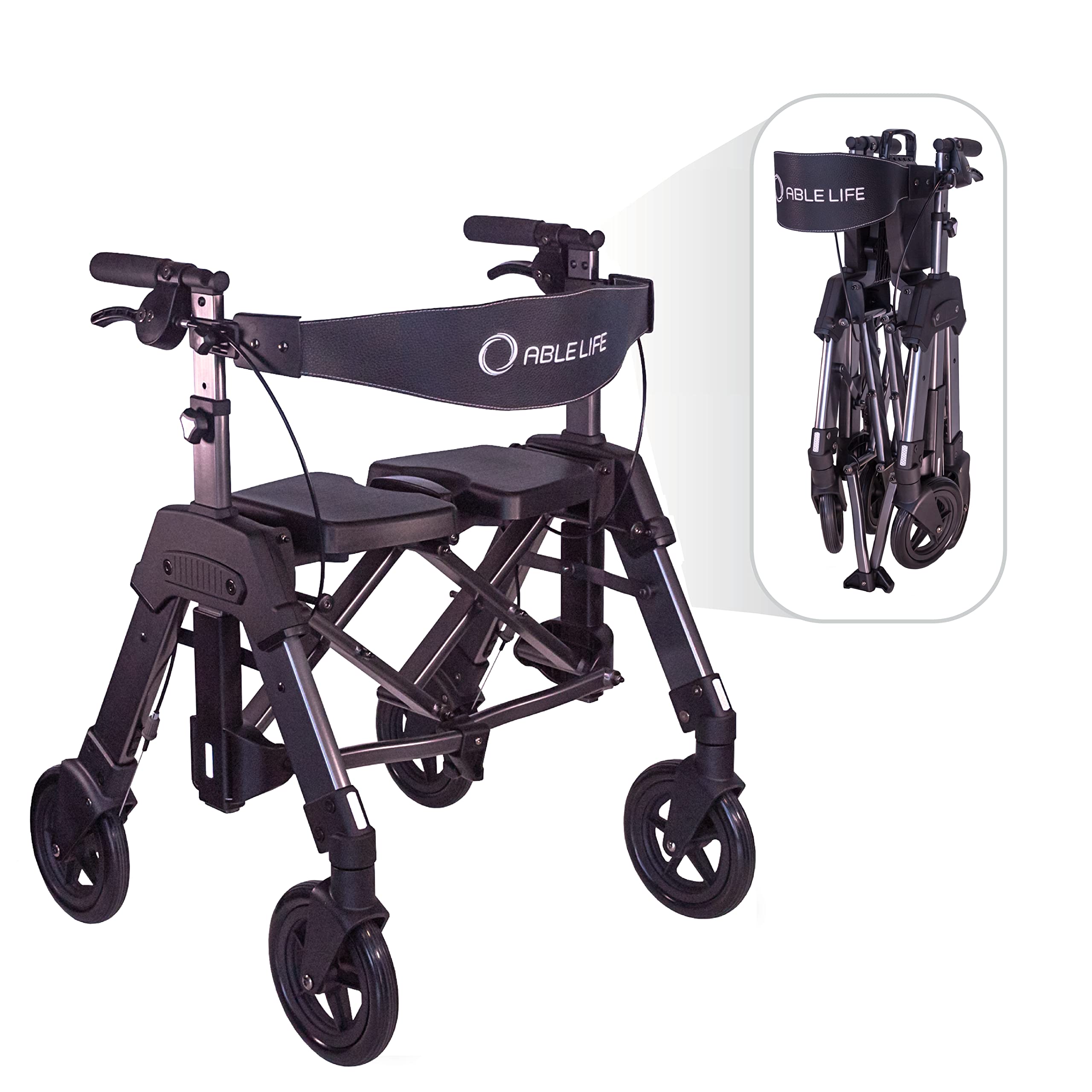 Buy Able Life Space Saver Bariatric Rollator, Heavy Duty Folding 4