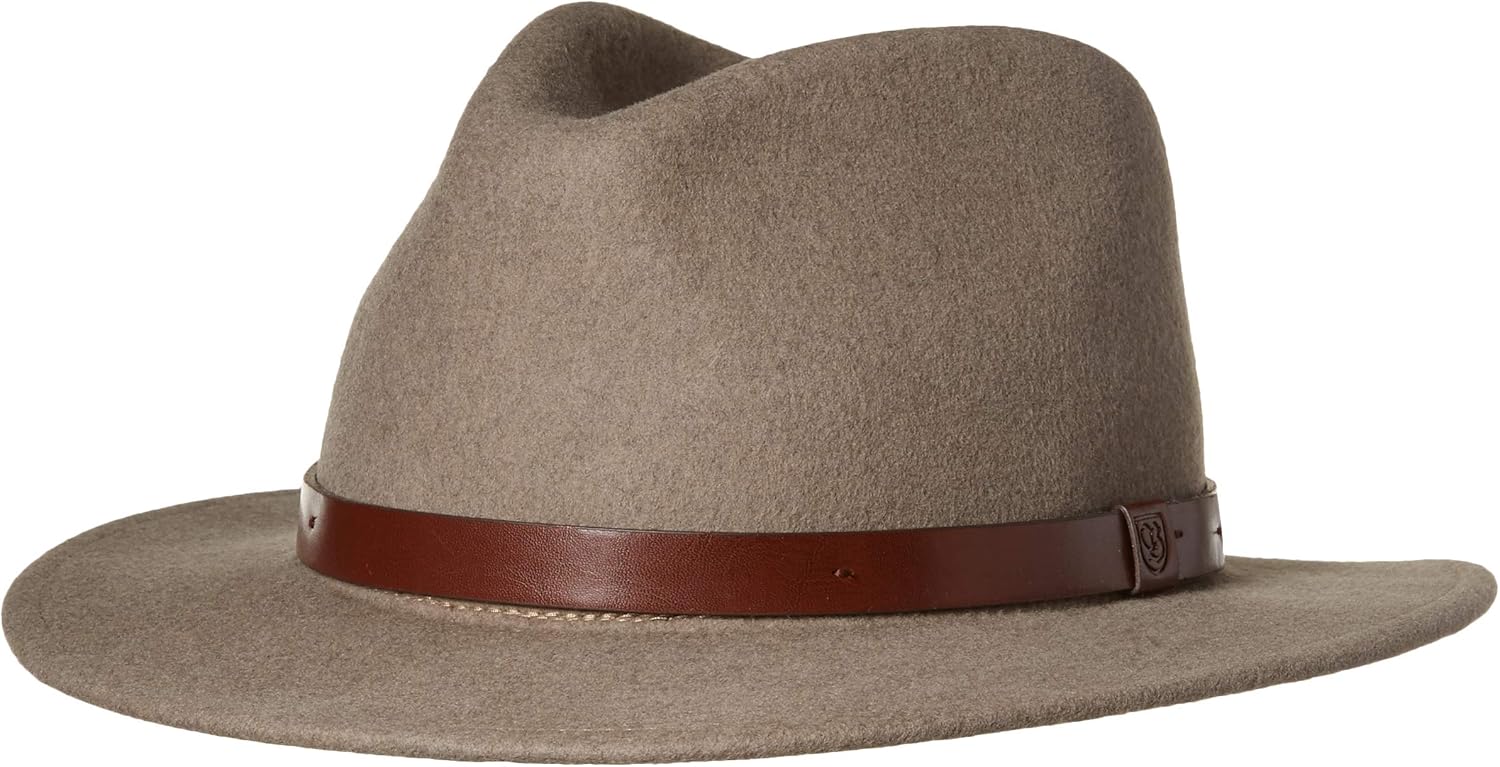 Brixton Men's Messer Medium Brim Felt Fedora Hat