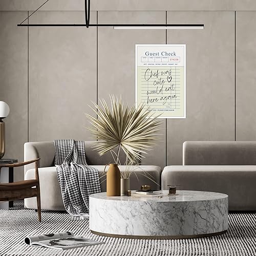 Miniatura 4 de Póster divertido de cuadros de invitado, retro, moderno, arte de pared Funky Preppy Chef Was Cute Would Eat Here Again, póster vintage de cuadros en