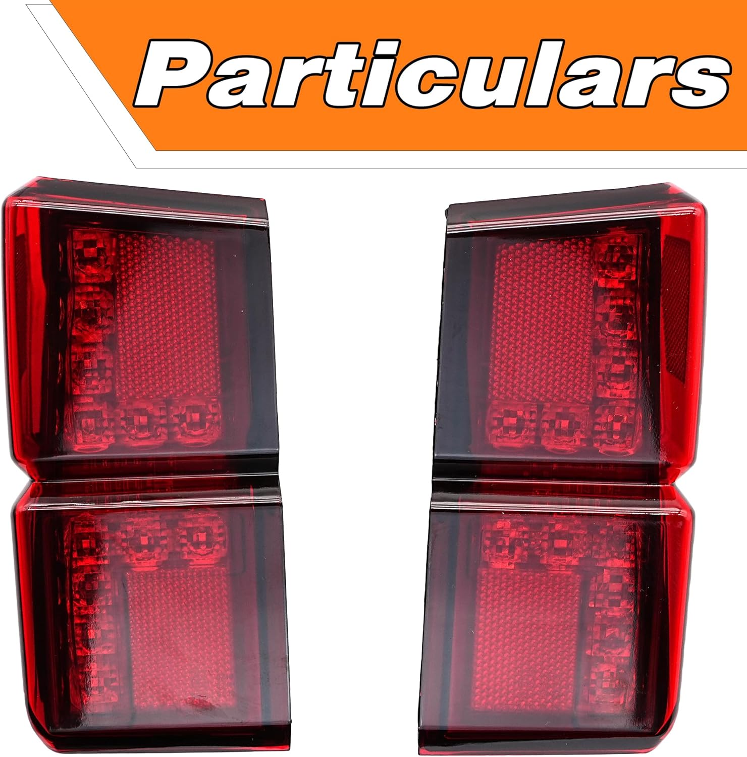 2PCS UTV Ranger LED Tail Lights Compatible for Polaris Ranger 1000 XP/Crew 2018 2019 2020 2022 2023 .Replace# 2413766 2413767 Rear Brake Stop Running Lamps