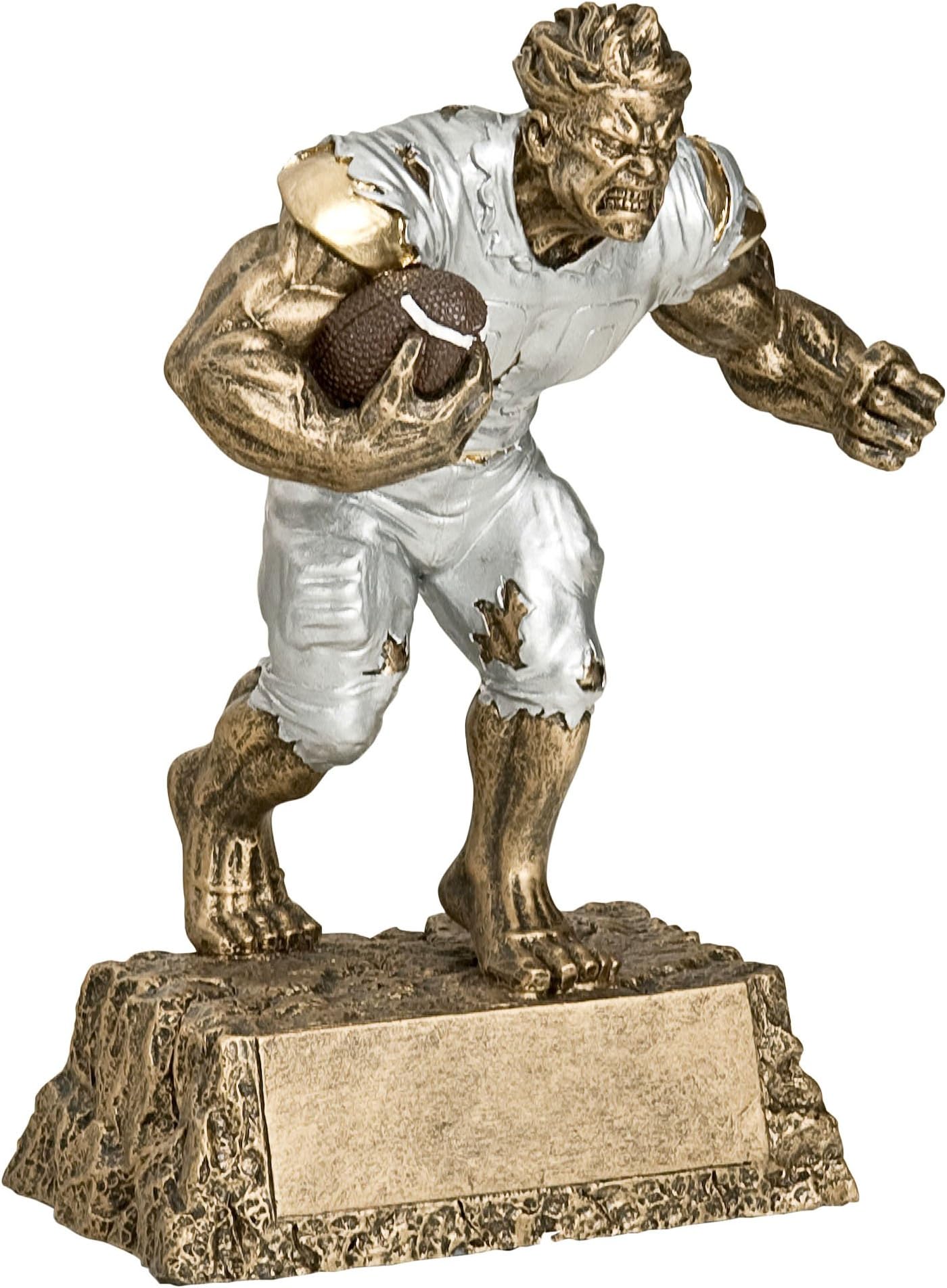 Monster Football Trophy | Football Beast Award - 6.75 Inch or 9 Inch Tall - Engraved Plate Upon Request