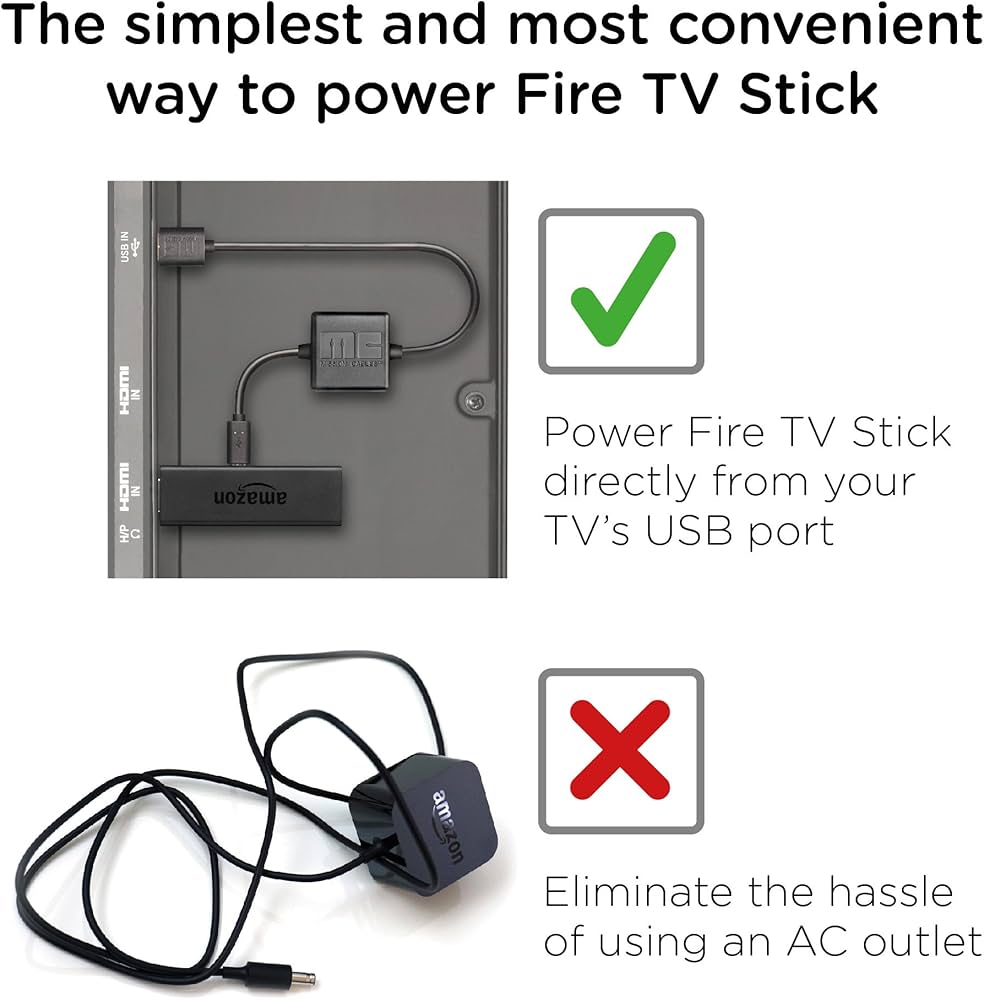 Amazon.com: Mission Power USB Cable for Powering Fire TV Stick