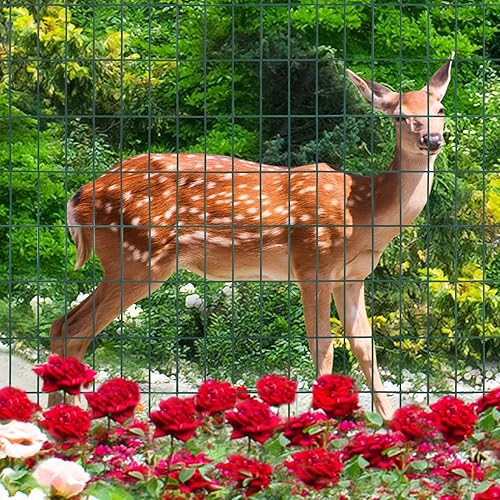 Miniatura 6 de Valla de alambre soldada con revestimiento de PVC negro de 48 pulgadas x 50 pies, 2 pulgadas x 4 pulgadas, 14GA, rollo de cercado de borde de