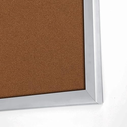 Miniatura 8 de M&T Displays Tablón de anuncios de corcho cerrado de 22 x 28 pulgadas, plateado, 1.06 pulgadas, aluminio con cerradura, resistente a la intemperie,
