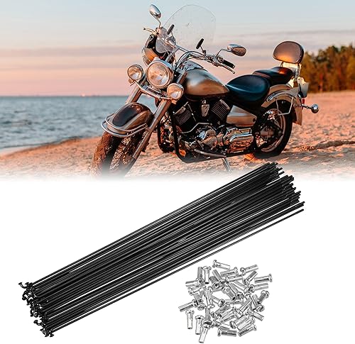 Vista 19 de X AUTOHAUX 40 piezas de bicicleta de acero radios 14G bici radios para la mayoría de bicicletas