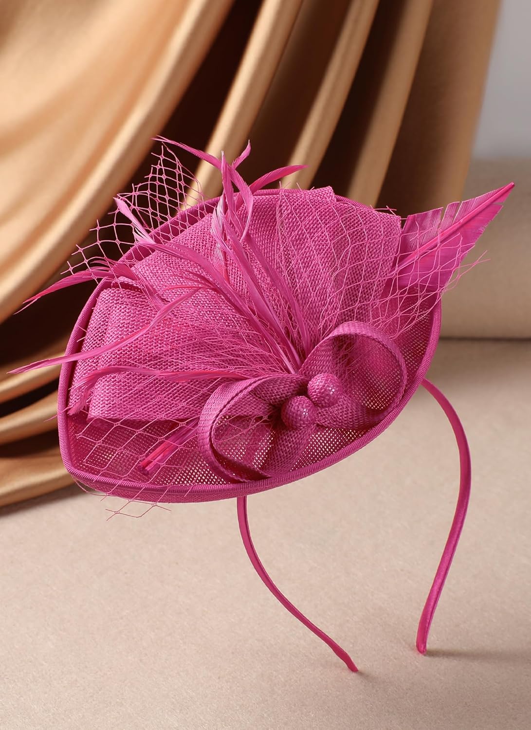 Fascinator Tea Party Hat - 2026 Derby Pillbox Kentucky Hat for Women (7.87x5.9inch) - Image 4