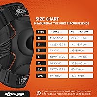 Vista 6 de Rodillera Shock Doctor, Rodillera de Compresión para Hombres y Mujeres, Rodillera con Bisagras con Estabilizadores Laterales, Máximo Apoyo, Bisagras