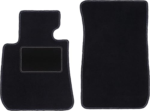Wielganizator Alfombrillas Delanteras de Coche, Color Negro, aptas para: BMW 1 E