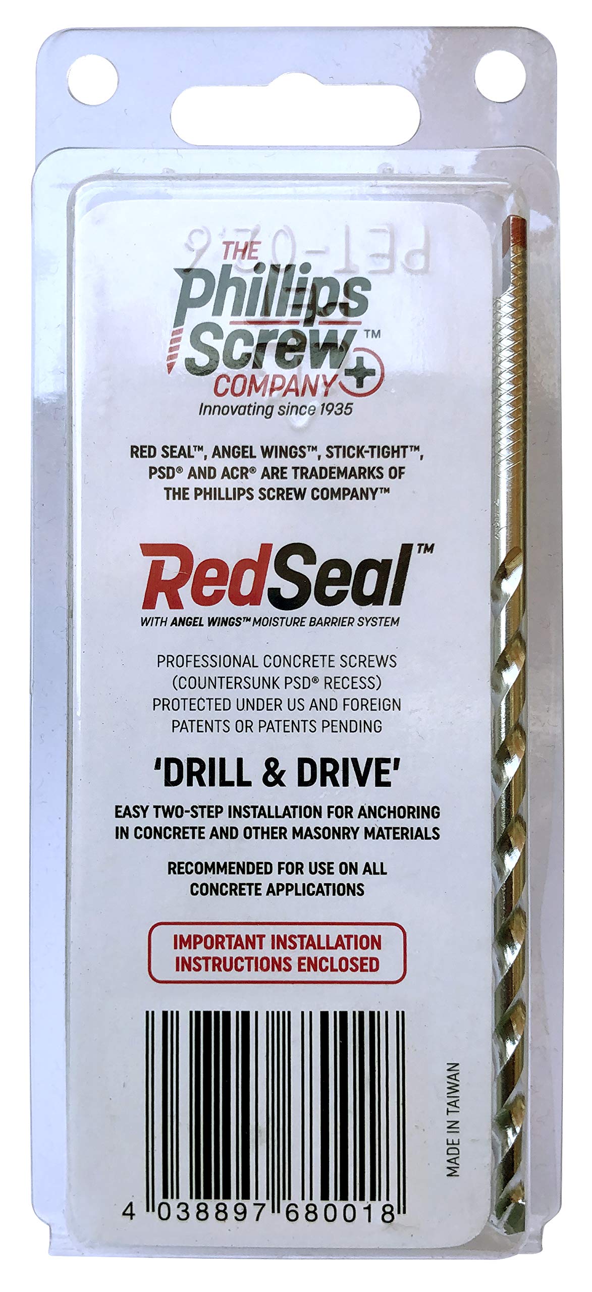 Red Seal Hex Head and Flat Head Concrete Screws (Hex Head) Buy Online