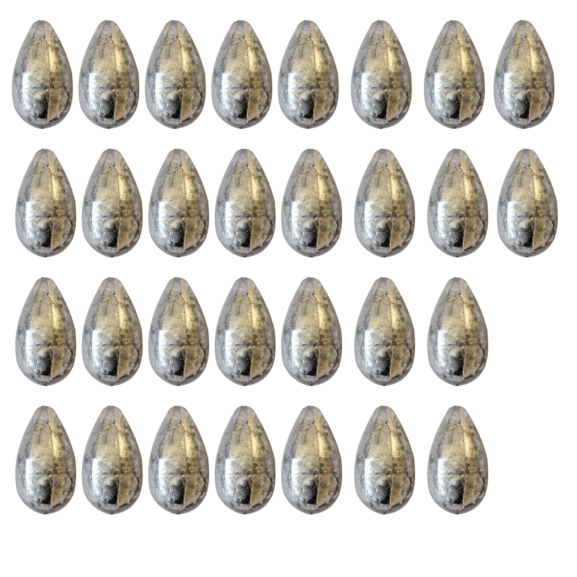 PRO FILSTAR Lot De 30 Plombs De Pêche En Ligne – 15 G, Forme Poire, Anti-corrosion, Pour Carpe Et Eau Profonde