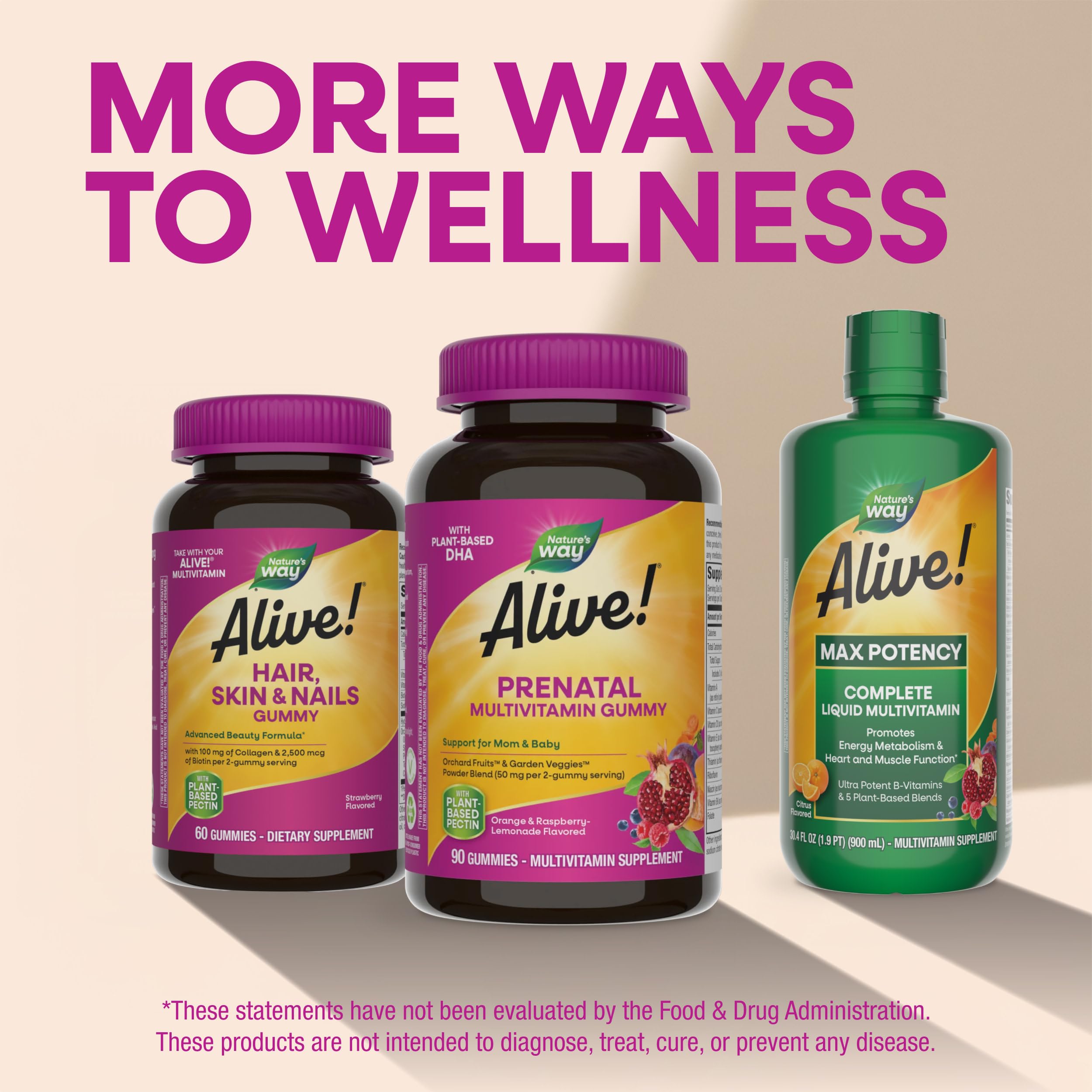 Nature's Way Alive! Daily Support Prenatal Gummy Multivitamin, 90 ct — Amazon image 8