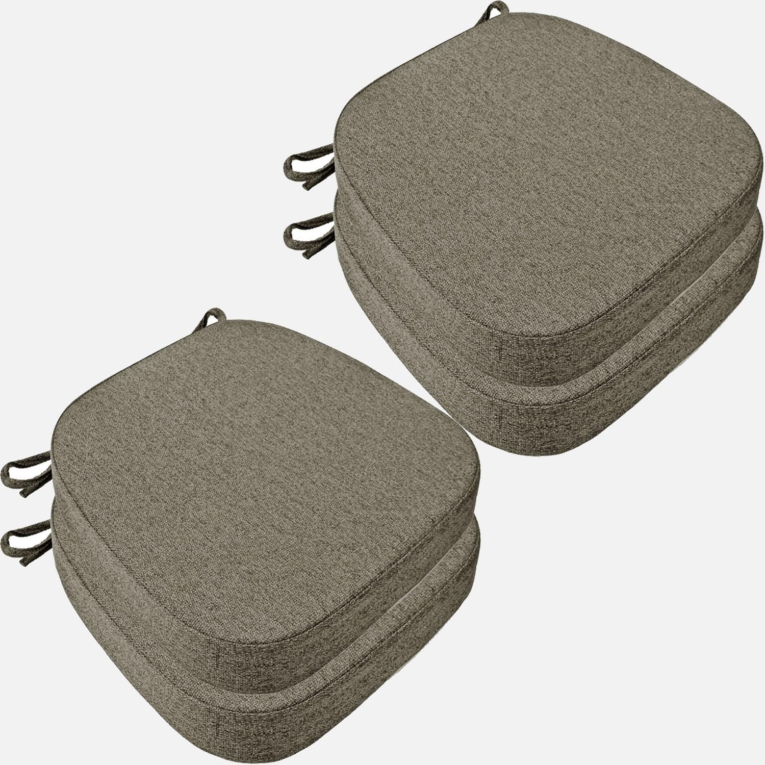 Cojines para silla de comedor antideslizantes evite caídas juego de 4 suaves con lazos