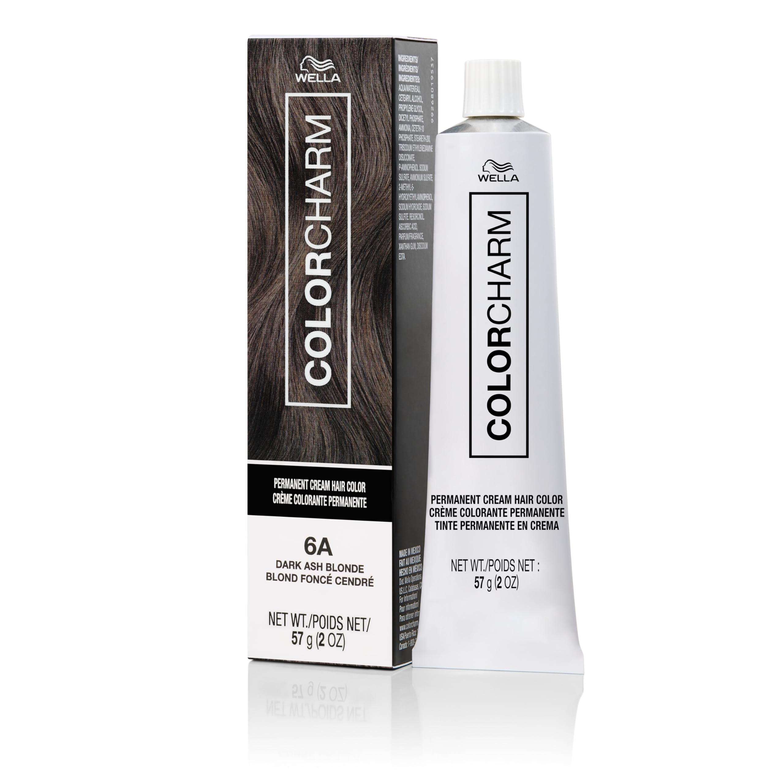 COLORCHARM Permanent Cream Hair Dye | Ash Blonde Hair Color | Pearlescent, Milk Tea, Smokey Cool Tones | 100% Gray Coverage | Vegan, Free of Phthalates & Parabens | 2 oz.
