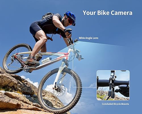 Miniatura 5 de iZEEKER Cámara de acción 4K30FPS 20MP, cámara subacuática de 40 M, impermeable, cámara de casco de vlog con pantalla táctil, gran angular de 170°,