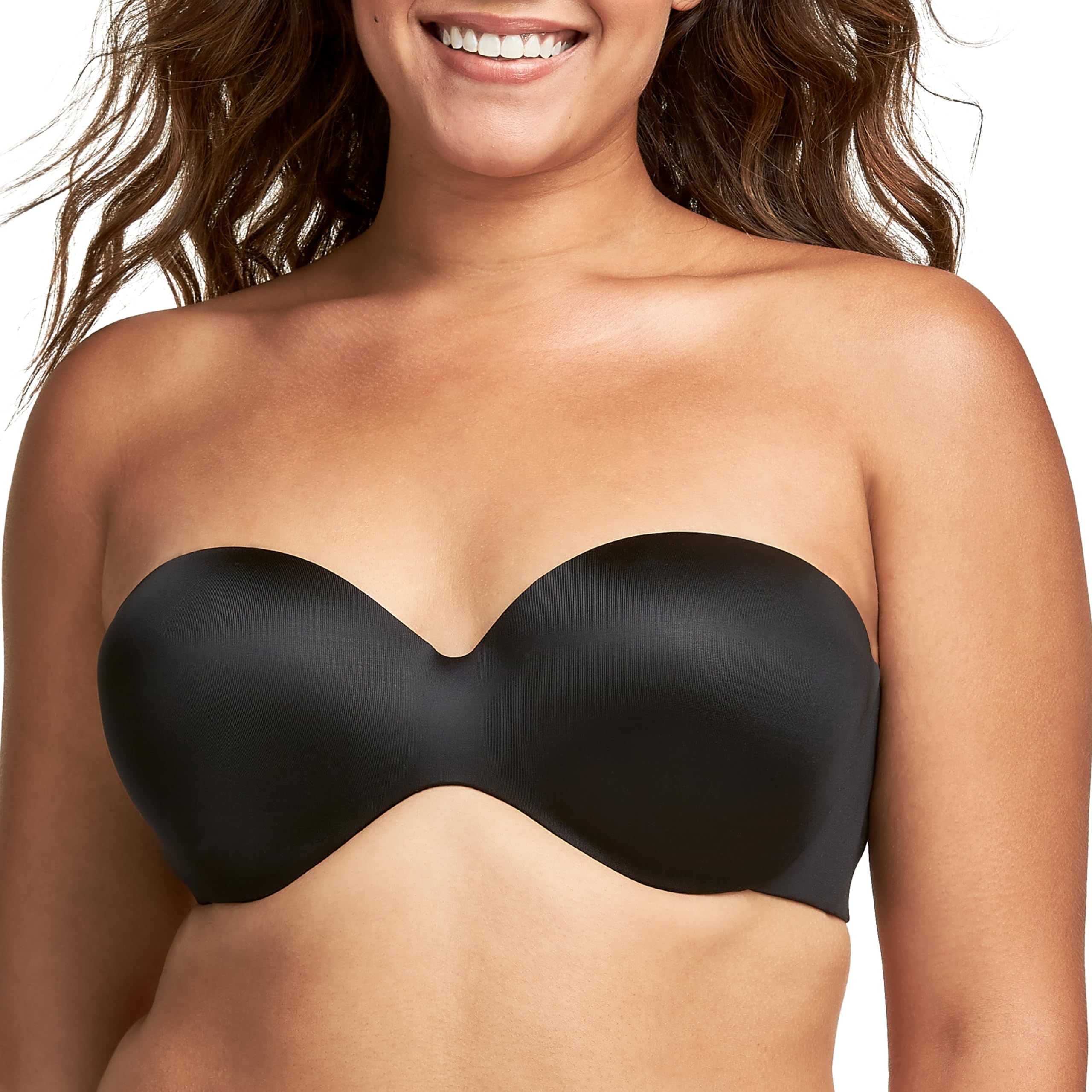 Maidenform Women's Smooth Strapless Extra Coverage Wired Everyday Bra, Black, 34C