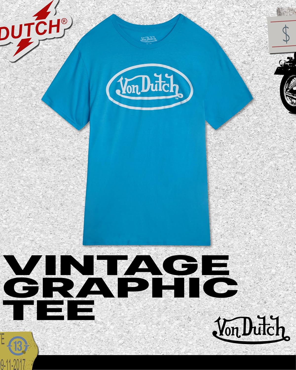 Von Dutch Vintage Graphic Tees for Men and Women - Unisex Y2K Clothes Classic Retro Streetwear Shirts (Sizes: S-XL)