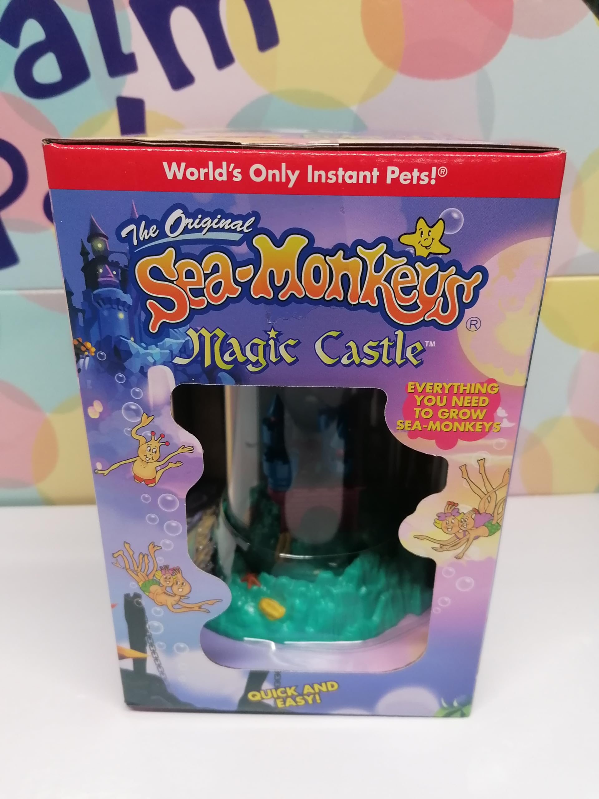 Oryginalny zestaw naukowy Sea Monkeys - Magic Castle - Grow Your Own Pets Science Kit - zawiera jajka, karmę i filtr do wody (opakowanie może się różnić)