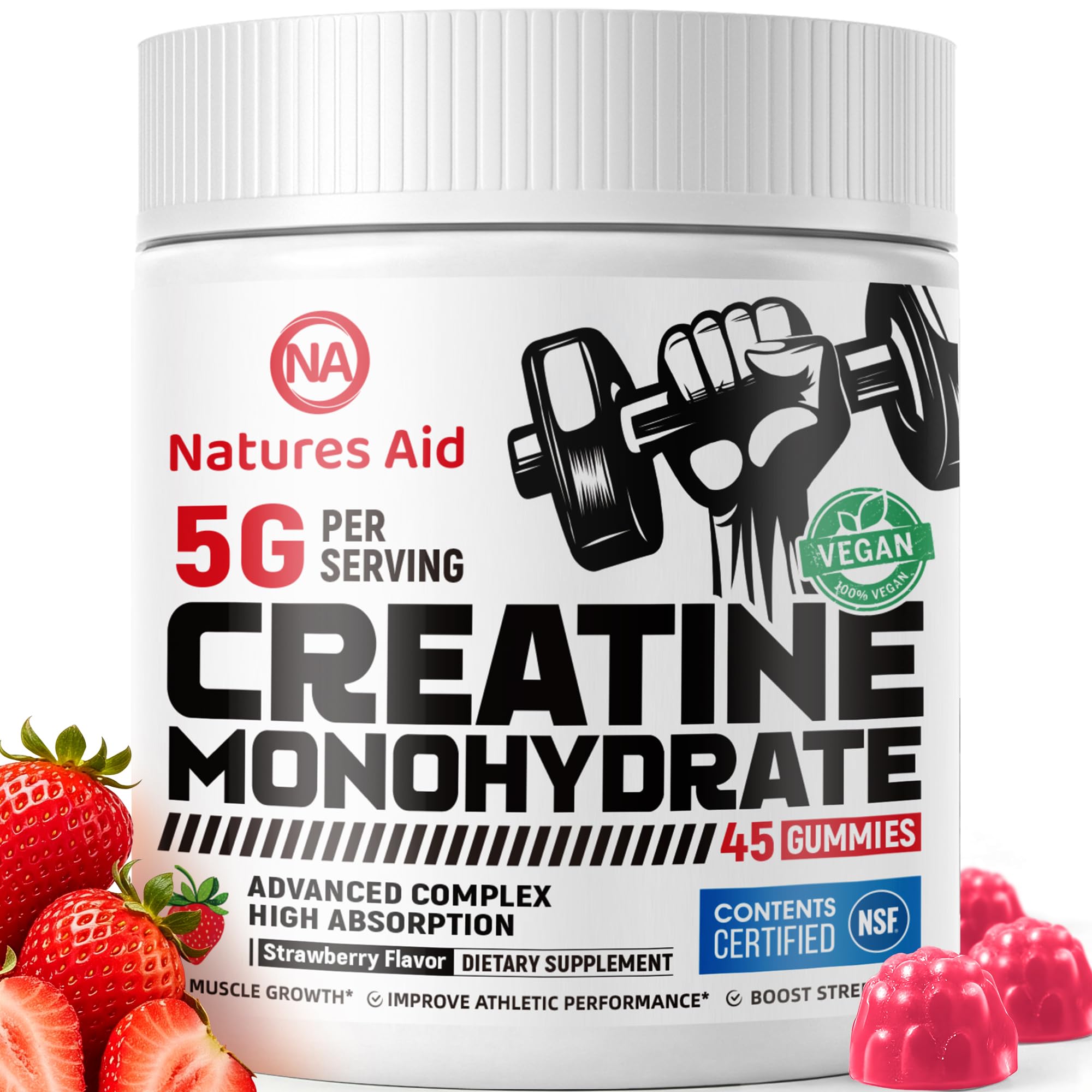 Creatine Monohydrate Gummies, NSF Certified Creatine Gummy, 5g Dose for Men & Women to Support Muscle, Strength, Recovery, Cognitive Health & Memory, Blueberry Flavor — Amazon image 21