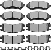 Vista 18 de SCITOO - Juego de 8 pastillas de freno de cerámica, juego de 8 pastillas de freno para Ford Explorer 2002-2005 para Mercury Mountaineer 2002-2005