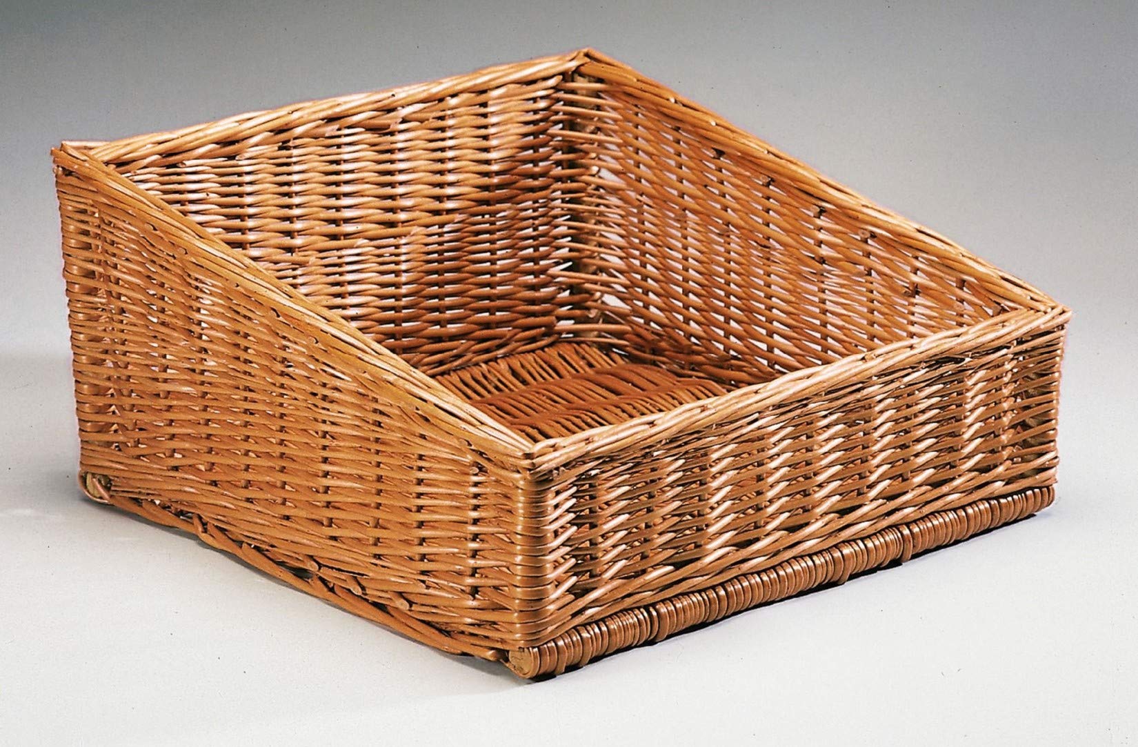 großer Brotkorb aus Weide, 45x45 cm, Regalkorb, Buffetkorb, Auslagekorb, Lagerkorb