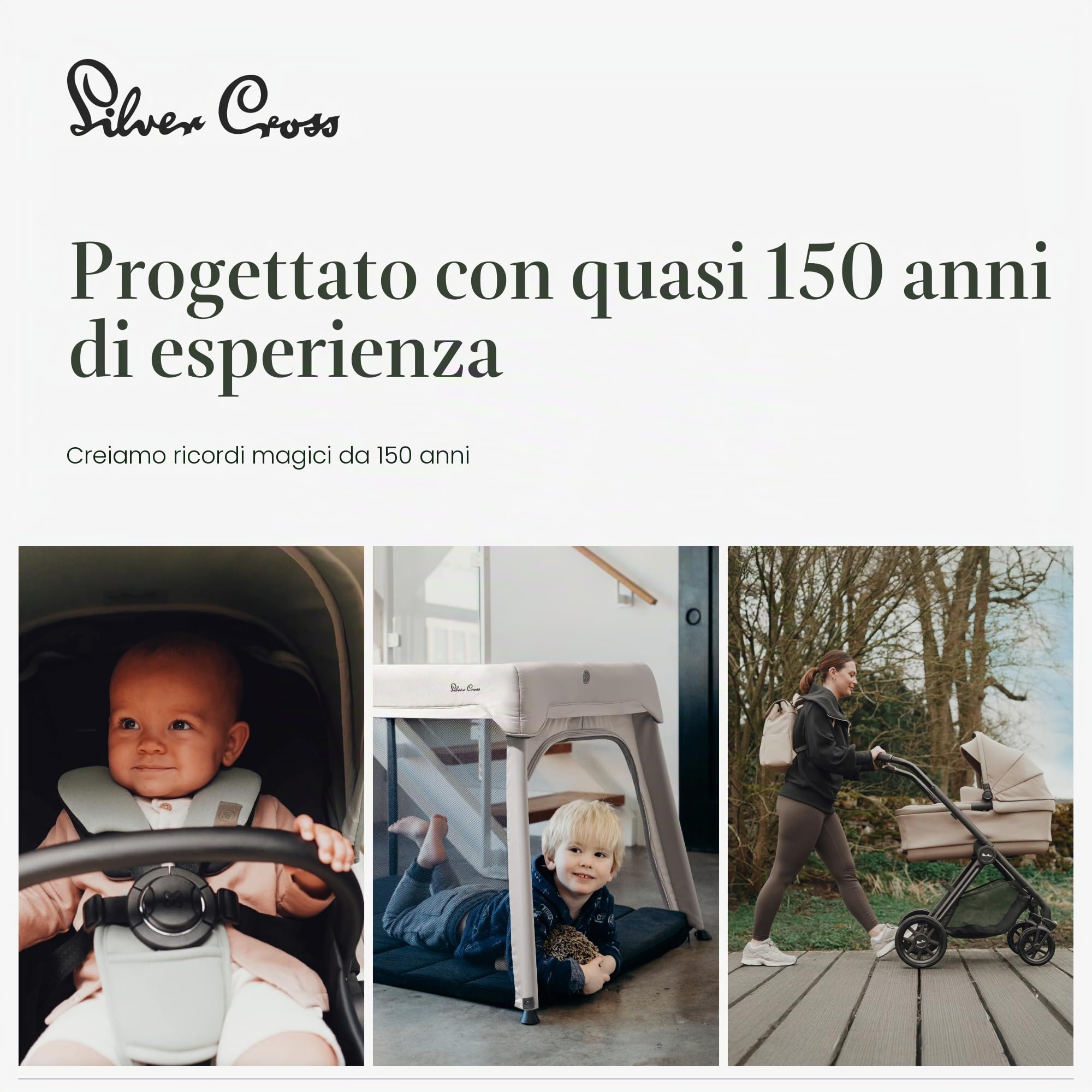 Silver Cross - Passeggino compatto Clic 2 e borsa da viaggio - Passeggino da viaggio per la vita in movimento - Pieghevole e leggero - Adatto dalla nascita ai 4 anni - Latte