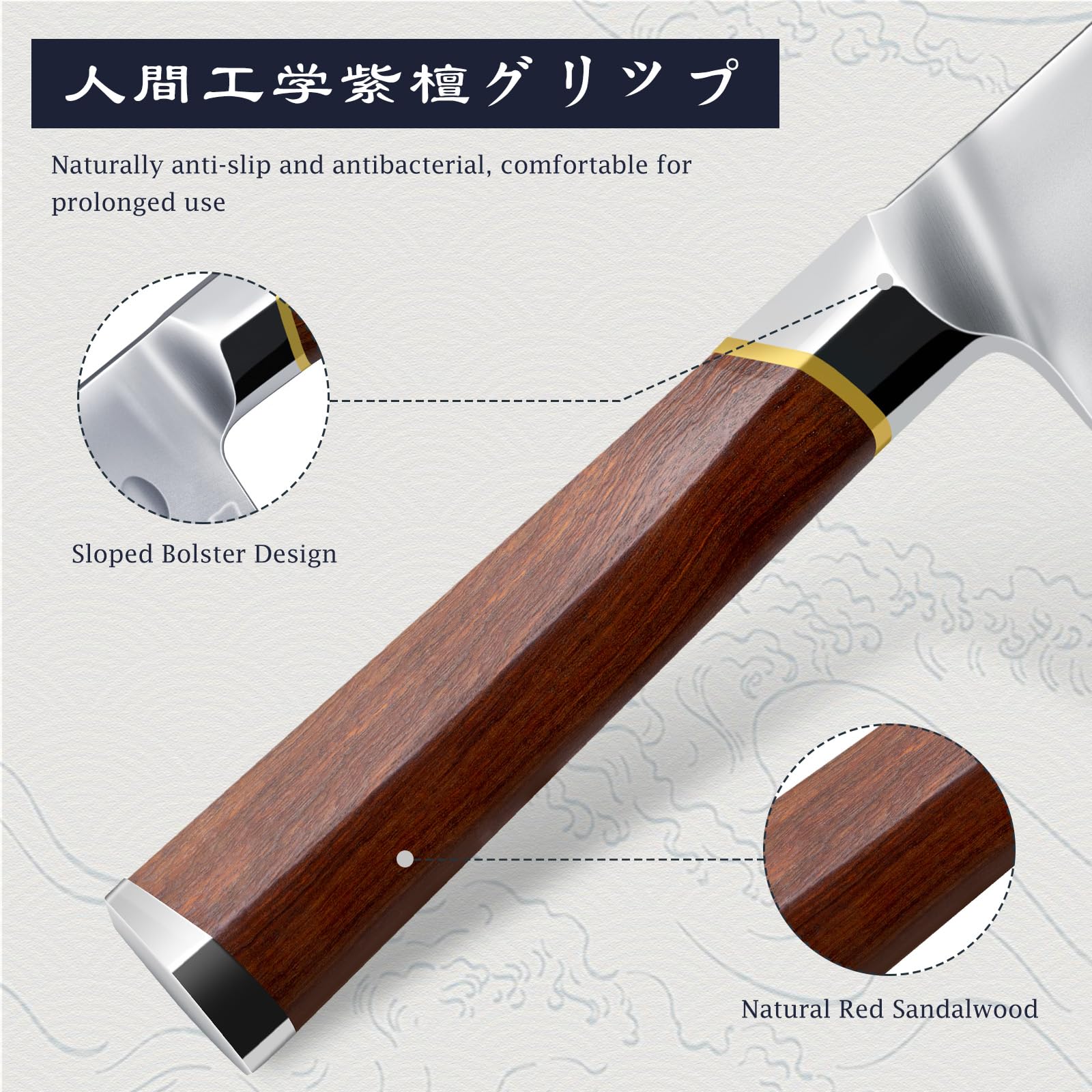 HOSHANHO 12" Brisket Slicing Knife, Butcher Breaking Knife for Meat & BBQ — Amazon image 4