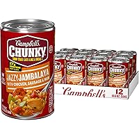 Vista 12 de Campbell's Chunky Sopa, Jambalaya Jazzy con Pollo, Salchicha y Jamón, Lata de 18.6 Oz