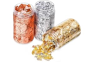 Paxcoo Gold Foil Flakes for Nails, Crafts, Resin Jewelry, and Slime
