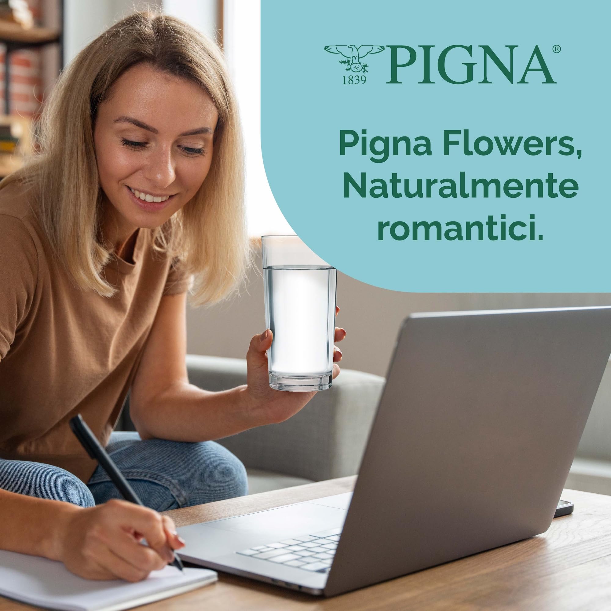 Pigna Blister 2 gomme NATURE FLOWERS PVC free rosa e viola