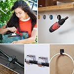 50Pcs Cord Organizer Kit, Reusable Silicone Cable Ties, Strong Adhesive Cable Clips for Cable Management, Multipurpose Wire Management for Bundling and Fastening Various Wires (6 Colors)