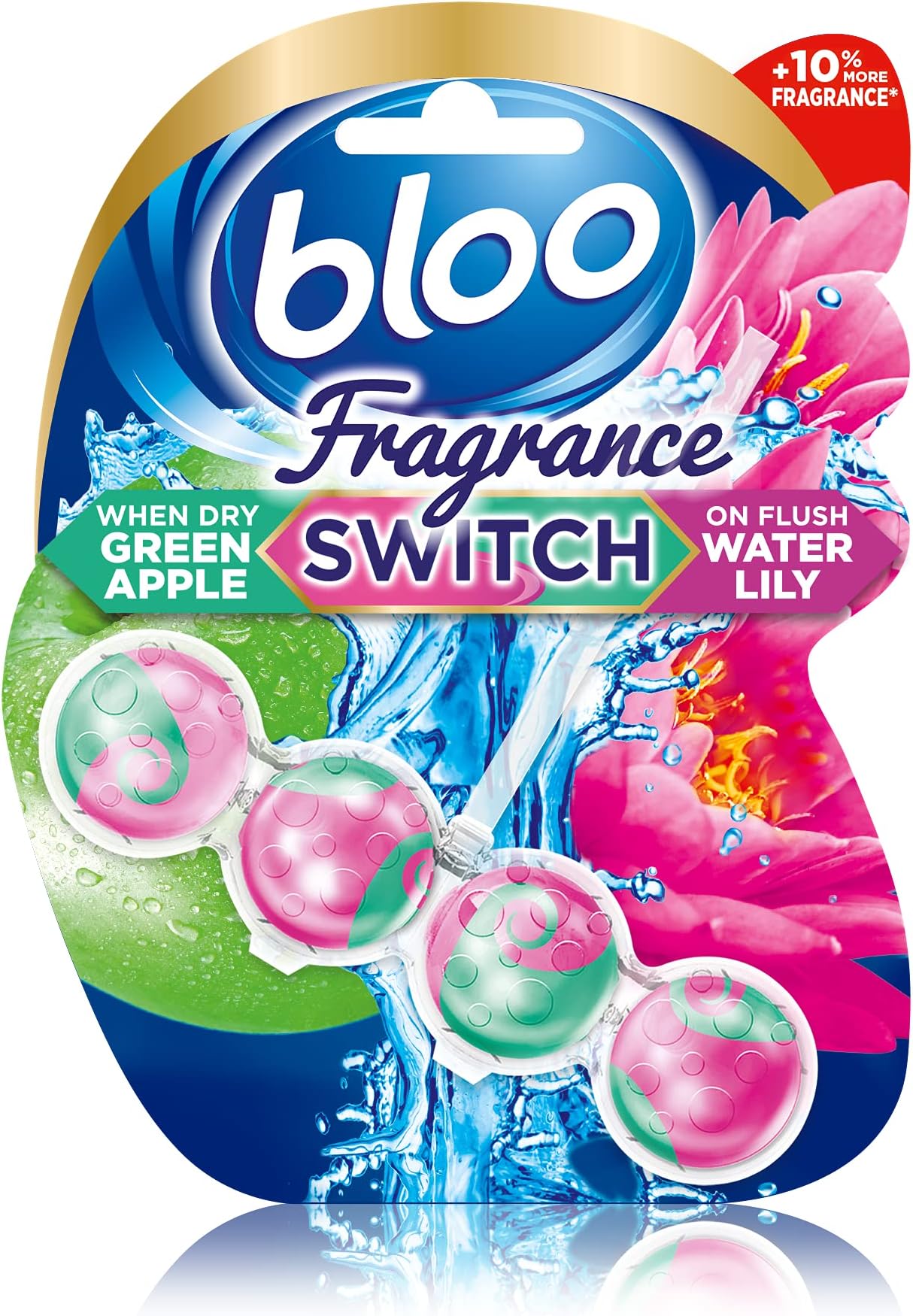 Fragrance Switch Lily & Apple Premium Toilet Rim Block, 50g