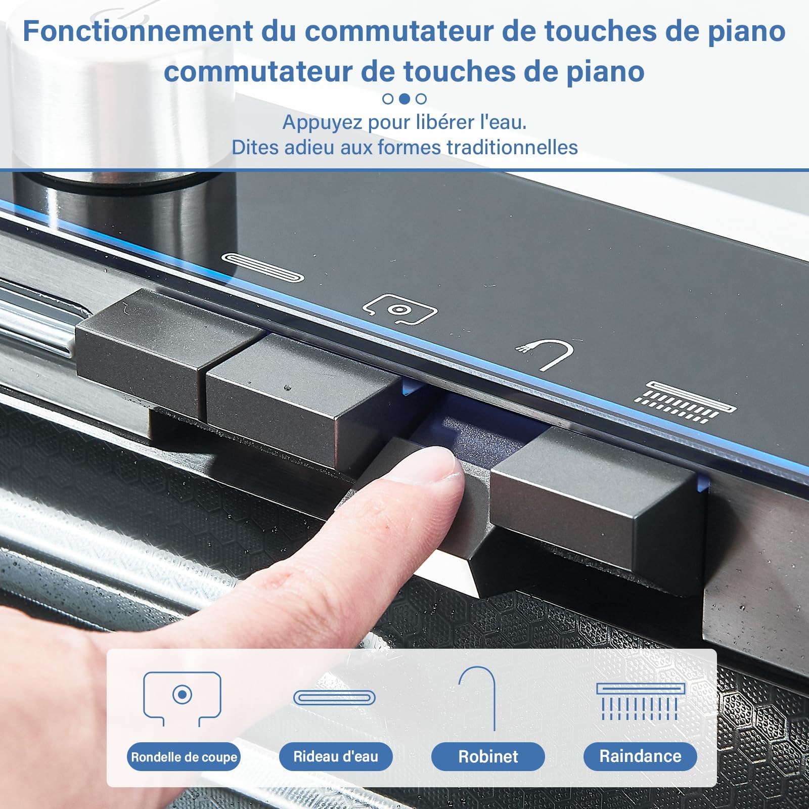 Noir Évier de Cuisine en Acier Inoxydable 304 avec Robinet Extractible Grand Évier Simple Affichage Numérique Intégré Lave-tasses Distributeur de Savon Robinetterie (75 * 45 * 21 cm)