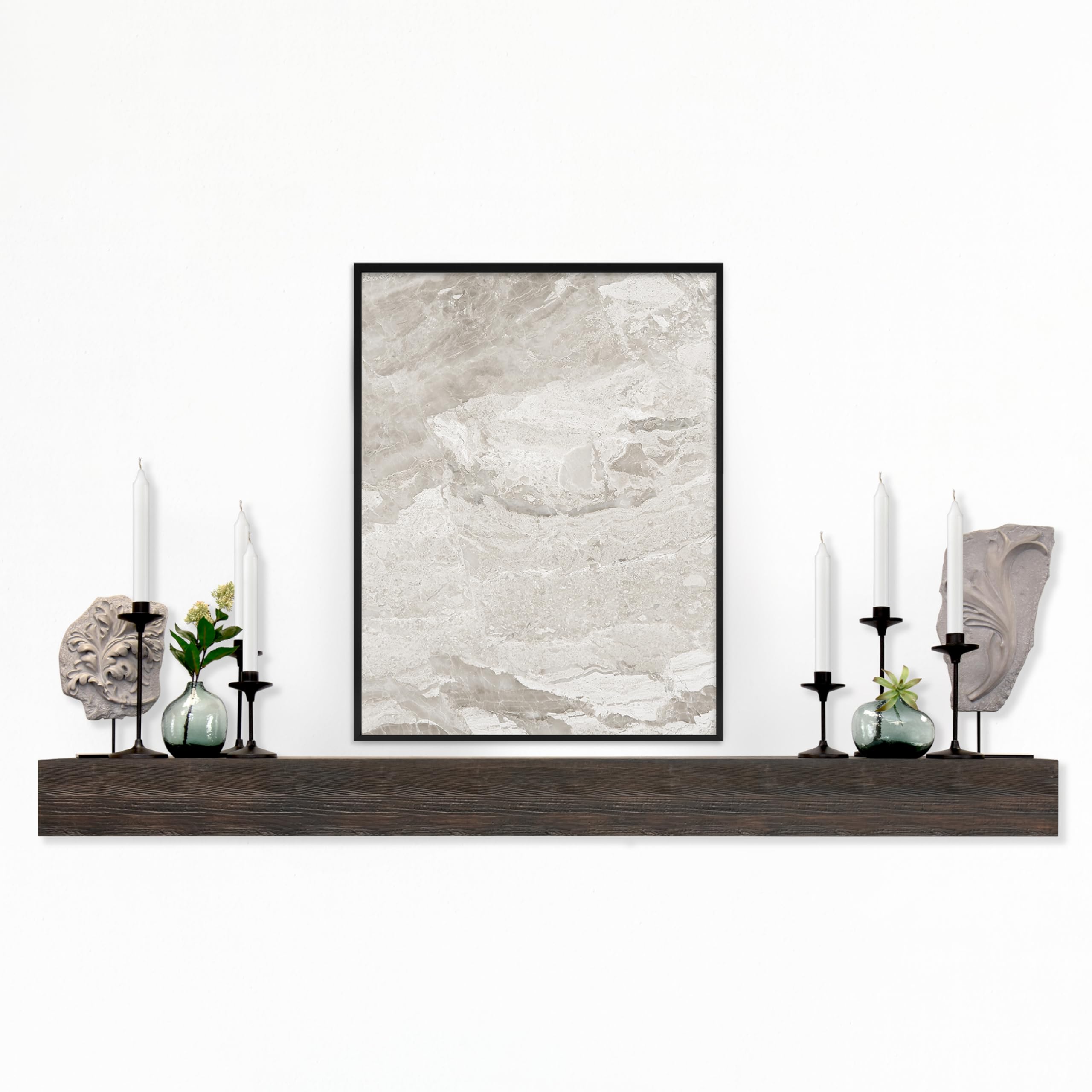 MCS Master &amp; Co Mantel, 72", Espresso, Floating Shelf