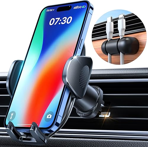 YRU Soporte mejorado para teléfono de automóvil, resistente y ajustable a prueba de golpes, soporte para teléfono celular para vehículo de