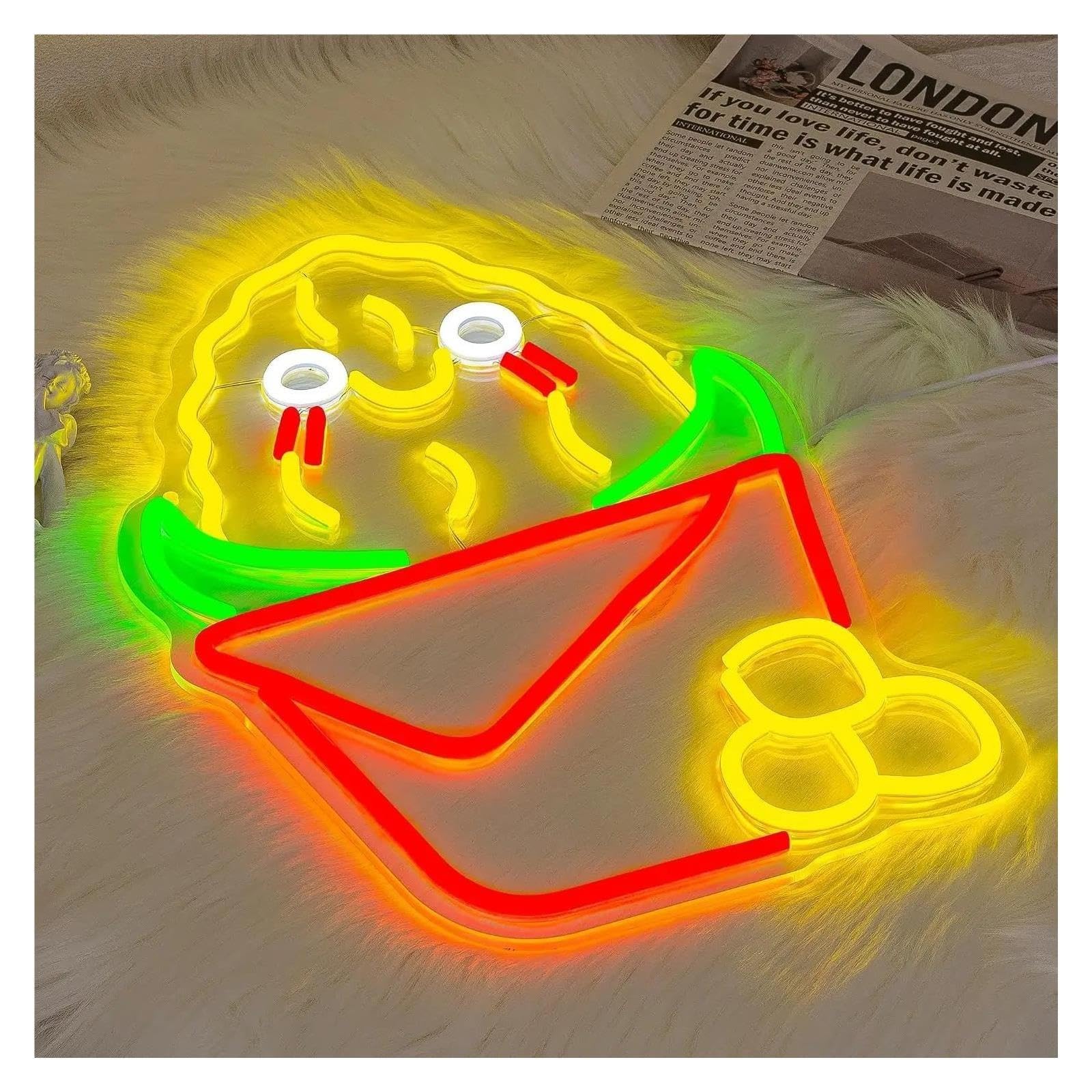 Insegna al Neon Insegna Al Neon Delle Patatine Fritte