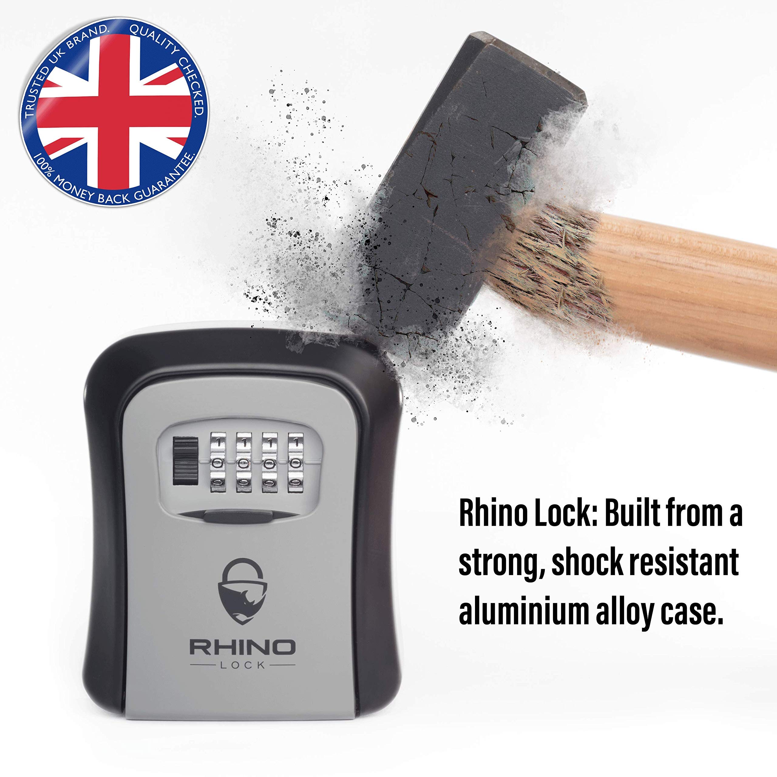 Rhino Lock Secure Key Combination Safe Outdoor Heavy Duty Wall