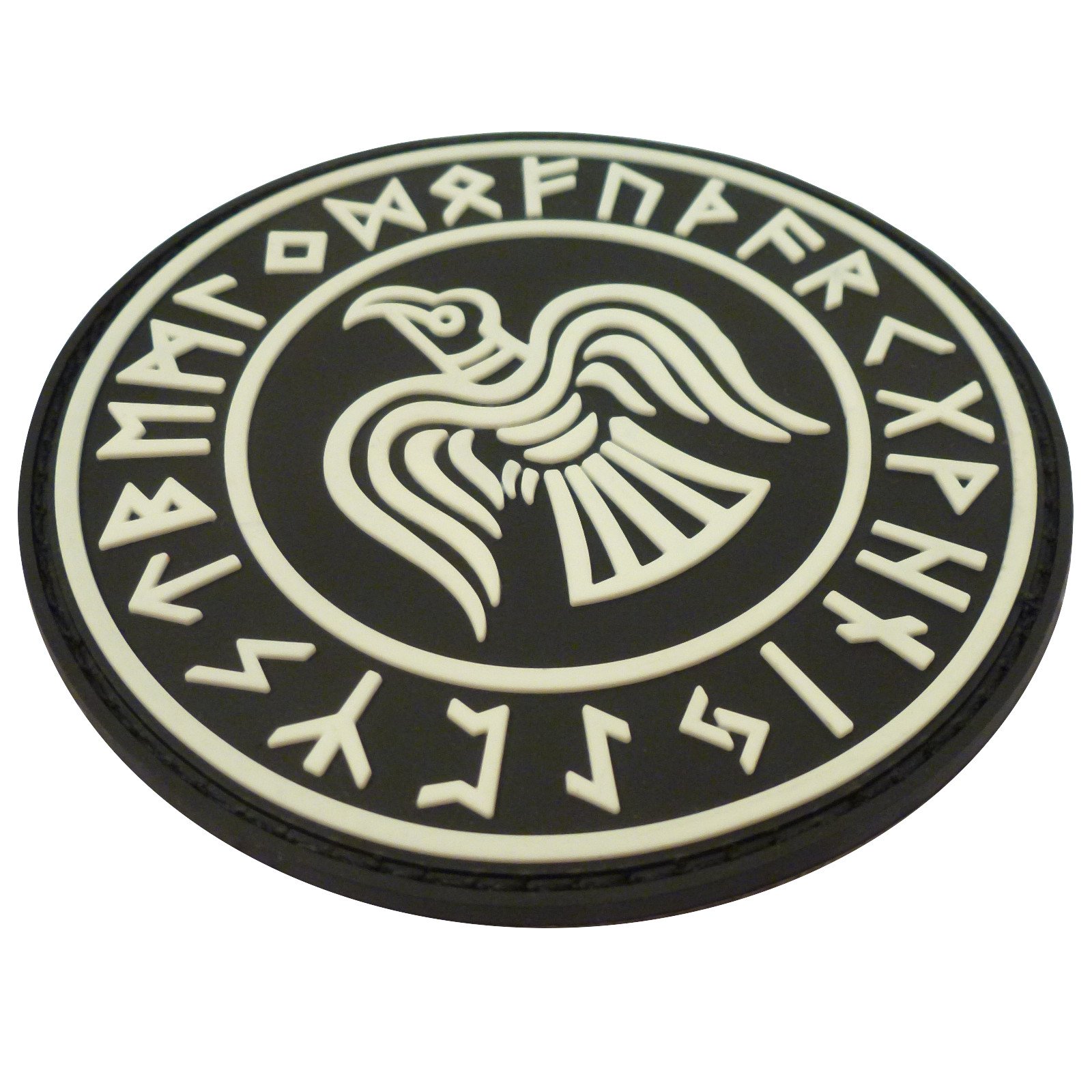 Norse Raben Banner PVC Patch – Wikinger-Motiv, 6,6x7,6 Cm, Klett-Velcro-fähig