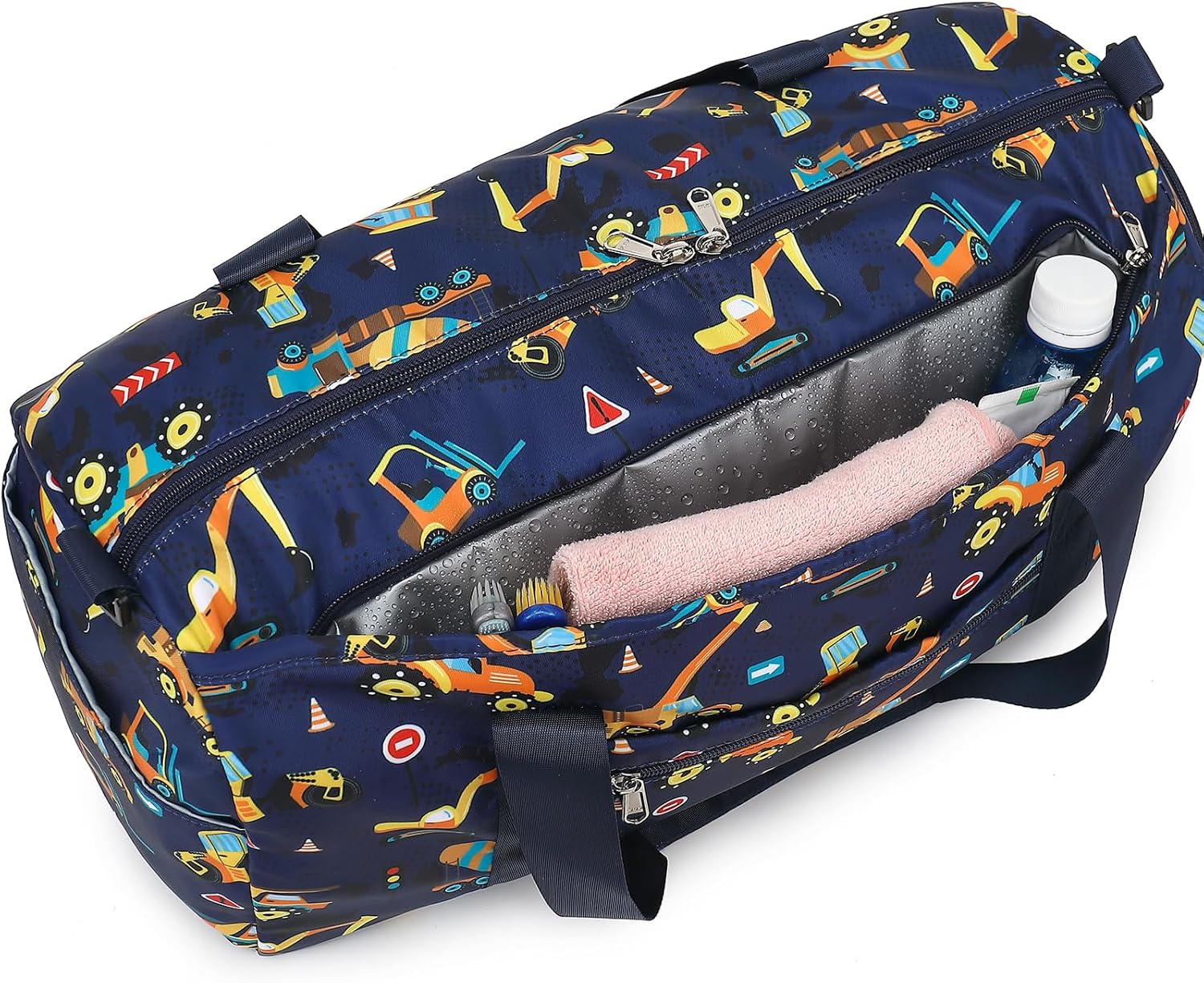 BTOOP Kids Overnight Bag for Boys Small Truck Sports Gym Duffle Bags With Shoe Compartment Toddler Weekender Sleepover Tote for Travel - Image 6