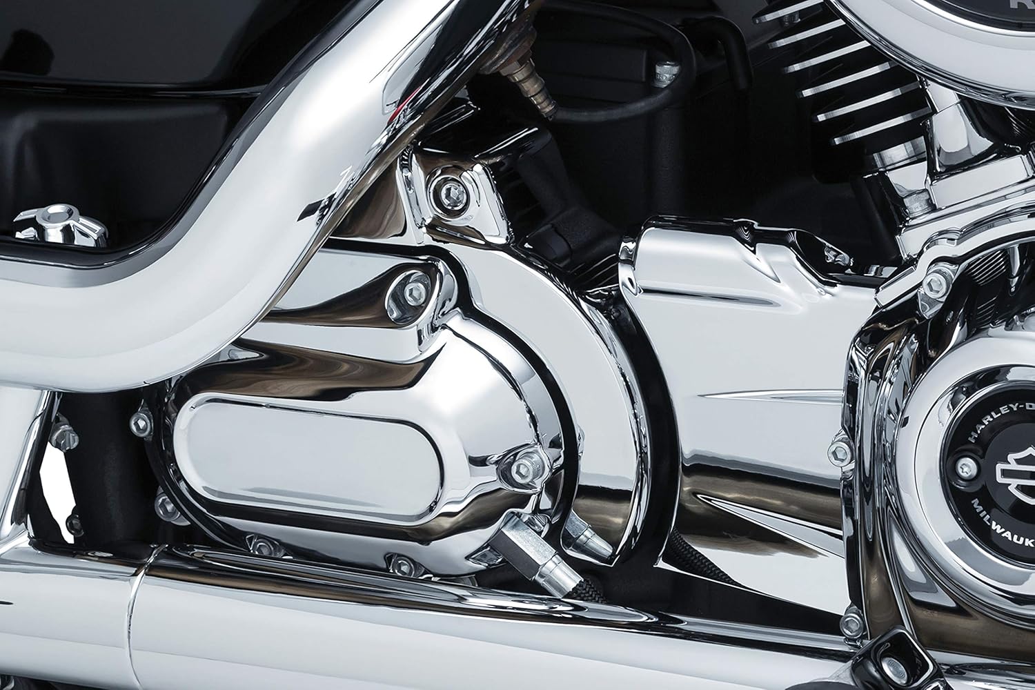 Kuryakyn 6456 Precision Transmission Shroud/Covering for Milwaukee-Eight Powerplants: 2018-19 Harley-Davidson Softail Motorcycles, Chrome