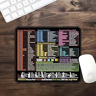 لوحة ماوس مع اختصارات اكسيل وماك او اس وويندوز مقاومة للماء ومضادة للانزلاق (ويندوز)