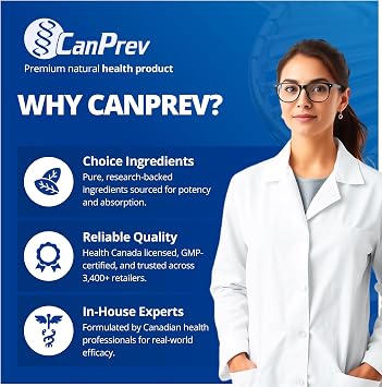 CanPrev Magnesium Bisglycinate Chelated + GABA & Melatonin, 120 Veg Caps, 120-Day Supply, Support Restful Night, Muscle Function, Promote Relaxation & Balanced Sleep-Wake Cycle, Vegan, No GMO & Gluten