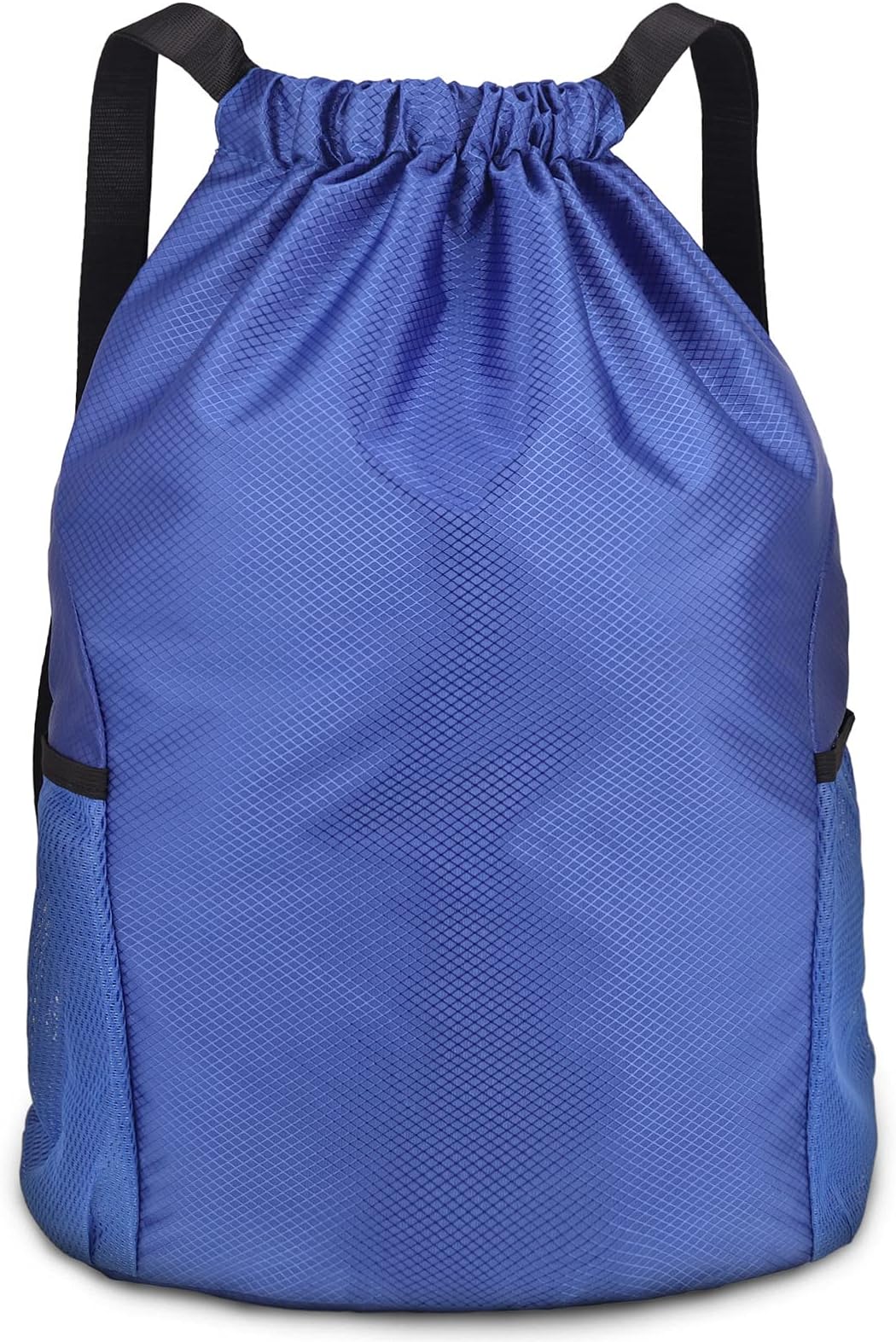 Dacitiery PE Bag Drawstring Gym Bag Sports Bag Drawstring With Outside Zipper Sack Bring Two Side Pockets,Large Backpack