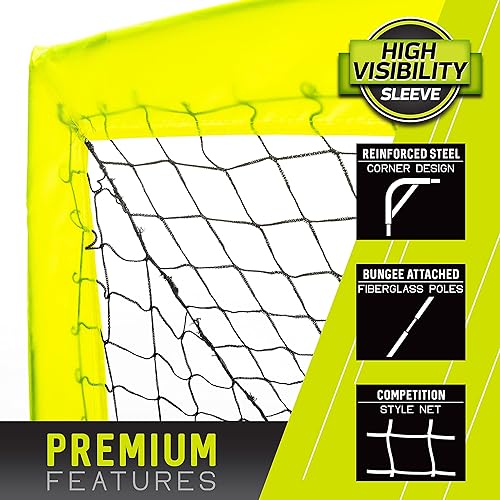 Vista 36 de Franklin Sports Blackhawk Portería de fútbol para patio trasero – Redes de fútbol portátiles desplegables – Jóvenes + Adultos Plegables